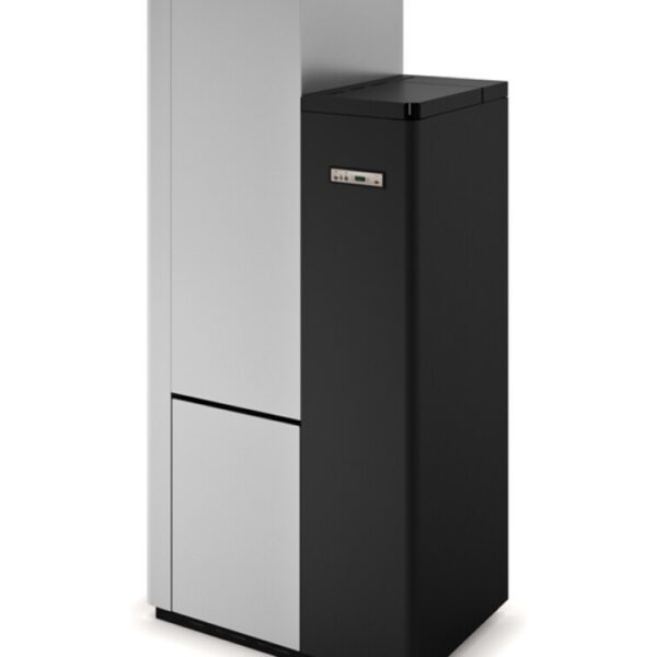 Eva Calòr SB 80 Chauffe-eau hermétique à granulés - 10,2 kw - 230 m³ chauffable - blanc/noir