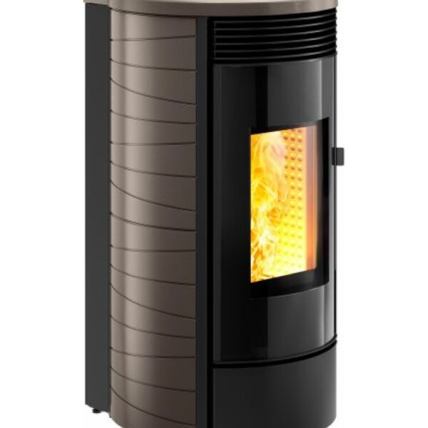 Caminetti Montegrappa MW22 AUP Gassa M Poêle à granulés autonettoyant pour chauffer l'eau, hermétique et ventilé 21,3 kw - revêtement en majolique cachemire